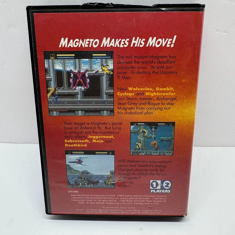 CIB Video Game Action Marvel X-Men Sega Genesis